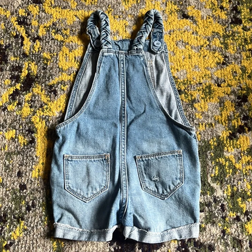 Gap Denim jeans shorteralls overalls braided straps